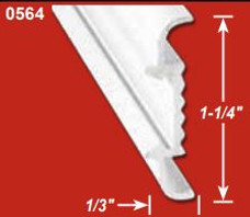 AP PRODUCTS 021-56402-8 MOLDING TRIM BLK 8' EA Insert Molding Trim Type; 1-1/4 Inch Height x 1/3 Inch Width x 8 Foot Length; Black; Aluminum