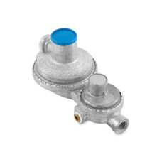 CAMCO 59313 2 STAGE REGULATOR VERTICL Without Shut Off Valve; 1/4 Inch NPT Inlet and 3/8 Inch NPT Outlet; Outlet Pressure of 11 Inch WC (Water Column); Two Stage Vertical Mount; 160 000 BTU/Hour; Without Hose; Approved For RV Use; Retail Packaging