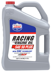 LUCAS OIL 10347 SAE 50 PLUS RACING MOTOR SAE 50 Plus; 5 Quart Jug; Single