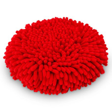 SHURHOLD IND 3153 MICROFIBER BONNET Use To Remove Excess Wax And Buff Your Surface To A Final Shine; Microfiber Final Polish Pad; Red; 5 Inch Diameter; Single