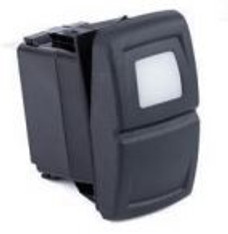 SIERRAMARINE RK19020 ROCKER SWITCH  CONTURA XIV SPST  IL 12 Volt DC; 20 Amp; Rocker Switch; Rectangular; Red Illuminated; Black; Single Pole Single Throw (SPST); For Marine Applications