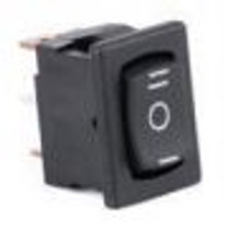 SIERRAMARINE RK40840 ROCKER SWITCH  COMPACT ROCKER SPDT 12 Amp At 125 Volt AC/ 10 Amp At 250 Volt AC; Rocker Switch; Rectangular; Black; Single Pole Double Throw (SPDT)