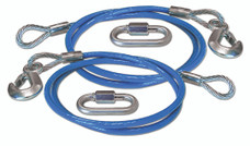 ROADMASTER 645 1PR 64' CL III SAFETY CAB 6000 Pound Rated; 64 Inch Length; Galvanized Steel; With Single Snap Hook; Set Of 2