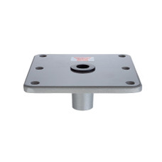 ATTWOOD MARI 67749 7X7 AL 3/4 PIN BASE BULK Square; 7 Inch Length x 7 Inch Width; Non-Threaded; Clear Coated; Aluminum; ABYC - B; Acetal Bushing; 3/4 Inch Pin Type Base; Bulk Packaging