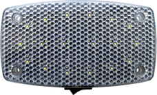 OPTRONICS ILL22CBBP LED RECT;18SMD;HDWRD;BLCK PCB/SWCH; 18 LED Dome Light; 4-1/2 Inch Width x 2-7/8 Inch Height x 1 Inch Depth; 12 Volt DC; 0.7 Amp; White; Polycarbonate Lens And Housing; Surface Mount; With On/Off Switch; Polypack Packaging