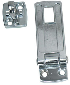 WHITECAP IND S-1400C C.P. ZAMAC SWIVEL SAFETY HASP Swivel Safety; Chrome Plated; Silver; Zamac; 1-1/8 Inch Length x 3 Inch Width