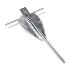 TAYLOR MADE 30104 LEGACY SERIES ANCHOR 26LB Deep Water; Fluke Style; 26 Pound; Holds Up To 50 Feet Length Boat; Galvanized; Steel