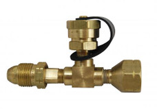 AP PRODUCTS ME415P FLOW LONGER TEE W/POL Tee Style; Male POL (Prest-O-Lite) Inlet x Female POL Outlet x 1 Inch-20 MNPT Outlet With Valve And O-Ring; Brass; Single; 0.9 Gallon Per Minute; With Plastic Clamshell