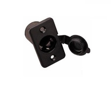 SEA DOG 426113-1 POWER SOCKET/SOCKET & CAP 12V 16 Ampere At 12 Volt DC; 2-1/4 Inch Length x 1-1/4 Inch Width x 1-7/8 Inch Depth Socket; Black; Nylon/ ABS Socket; With Cap