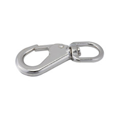 WHITECAP IND S-1128C C.P. ZAMAC SWIVEL SNAP - 2-7/8' Rotating Eye; 5/8 Inch Hook Size; 1/2 Inch Ring Diameter; 2-7/8 Inch Length; Chrome Plated; Zamac; Single; For Fresh Water Use