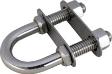 SEA DOG 080035-1 STAINLESS BOW EYE 3/8'X 3-1/2' Bow Tie Down Mount; 16000 Pound Capacity; 304 Stainless Steel; 3/8 Inch NC Threaded Shaft; 4-15/16 Inch Length; Single; With Adjustable Nuts