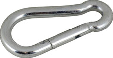 SEA DOG 156080-1 GALVANIZED STEEL SNAP 3-3/16' Interlocking/ Spring Loaded Gate; Gourd Shaped; 7/16 Inch Eye Diameter; 7/16 Inch Opening; 3-3/16 Inch Length; Electro-Galvanized Mild Steel; 1140 Pound Capacity