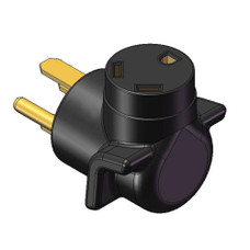 AP PRODUCTS 16-00582 50/30AMP HD MOLDED ADAPTE For Distributing Power From Generator With 3 Outlet Points; 30 Amp Plug And 50 Amp Receptacle; Black; Without Lock; Not Water Proofed; Without Light End; Without Handle
