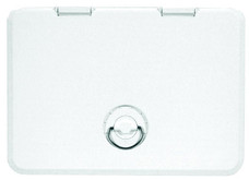 T-H MARINE HATL-1115-2-DP 11X15' LOCKING  HATCH Horizontal Storage Access Or Vertical Storage Access; 15 Inch Length x 11 Inch Width; Polar White; Lockable; 12-5/8 Inch x 8-3/4 Inch Cutout; 160 Degree Door Opening