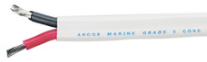 ANCOR 121710 100' 16/2 WHITE TINNED COPPER Stranded Conductor; Flat; 16/2 AWG; Red/ Black; 100 Feet Length; Tinned Copper Conductor/ PVC Insulation; UL/ ABYC/ US Coast Guard Certified