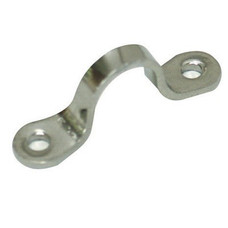 WHITECAP IND 6105C PAD EYE 1-5/8 Inch Long; Two 3/8 Inch Inside Diameter Mounting Holes; Silver; 316 Stainless Steel; Single