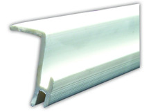 JR PRODUCTS 80371 TD CLTRK FOR 1/2'GLTP 96' Type D Ceiling Mounted Slide Track; 96 Inch Length; White; Plastic