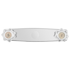 DURA FAUCET DF-SA600A-CP BATH  TUB  & SHOWER 2 Valve; Single Piece Wall Mounted; 8 Inch Center Distance; 2 Crystal Acrylic Knob Handle; Chrome Polished