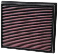 K&N FILTER 33-5017 REPLACEMENT AIR FILTER Washable; Red; Cotton Gauze; Panel; 11.813 Inch Length x 10.313 Inch Width x 1.625 Inch Height