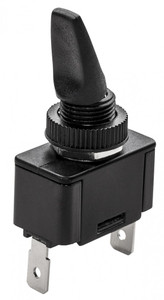 WHITECAP IND S-8076C BLACK TOGGLE SWITCH (ON/OFF) 12 Volt; 15 Amp; Toggle; Non-Lighted; Brass/ Bakelite; Without Safety Cover; On/ Off Position; SPST-Single Pole Single Throw