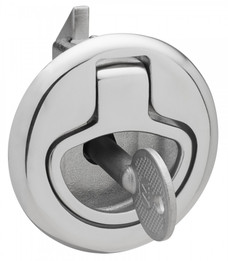 WHITECAP IND 6136C 316 S.S. LOCKING D-STYLE SLAM LATCH Locking Latch; Silver; Stainless Steel; Single; With Striker Pose