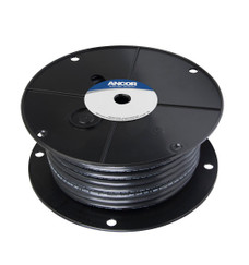 ANCOR 113010 100' #4 BLACK TINNED COPPER Without Terminal; Black Negative; Tinned Copper Conductor/ PVC Insulation; 100 Foot Spool; 4 Gauge Auxiliary Wire; 600 Volts; UL/ CSA/ ABYC/ US Coast Guard Certified