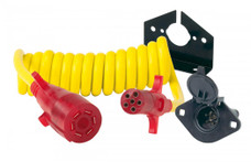 HOPKINS 47054 FLEX COIL KIT 7RV BLD 6RD 7-Way Blade To 6-Way Pin; With Nite Glow ?äó; 8 Foot Stretch Flex-Coil ?äó; With Plastic Trailer Socket