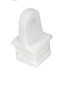 WHITECAP IND 3516WP 1' SQUARE INSIDE EYE END 1 Inch Square; White; Nylon