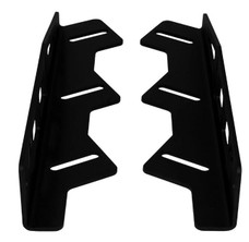 RIGID IND 41611 RAPTOR FOG MOUNTS ONLY Front OE Bumper Mount; Mounts 6 D-Series Lights; Powder Coated Black Stainless Steel