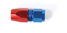 SPEEDFX 510600 -6AN ST R/B HOSE END Full Swivel; -6AN; Straight; Anodized; Red/Blue; Aluminum; Single