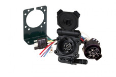 HOPKINS 47180 ENDURANCE MULTI TOW 4FL TO 7RV 4 Flat To7-Way Blade And 4 Flat; Provides Multiple Towing Options From 1 Connector; With Dust Cover; With Mounting Bracket and Hardware