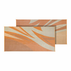 FAULKNER 46322 MAT SUMMER WAVES 8X20 TAN GOLD Summer Waves Design; 20 Foot Length x 8 Foot Width; Tan And Gold; Polypropylene; Reversible Fabric; Mold And Mildew Resistant; Without Grommets/ Storage Bag; With Corner Tie-Downs