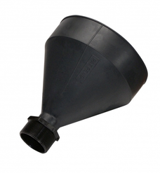 WIRTHCO 32400 3-QT DRUM FUNNEL 2' BUNG Round; 7-1/2 Inch Top Inside Diameter x 9-3/16 Inch Overall Height; 2-1/4 Inch Spout Outside Diameter x 1-7/16 Inch Spout Length; 3 Quart Capacity; Black; Polyethylene