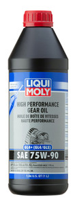 LIQUI MOLY 20012 HIGH PERF GEAR OIL GL4+ SAE 75W-90 Single; 1 Liter Bottle; SAE 75W-90; Synthetic