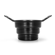 CAMCO 39318 SEWER HOSE SEAL  FLEXIBLE 3-IN-1 Use To Block Odors at Dump Station; Flexible 3-In-1 Adapter; Black; Compatible With 3 Inch/ 3-1/2 Inch and 4 Inch NPT Sewer Inlets; With Wings For Easy Removal