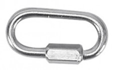 WHITECAP IND S-4094P 3/8  S.S. QUICK LINK Twist-Lock; Oval; 1/2 Inch Opening; 3-1/2 Inch Length; Silver; Stainless Steel; 3/8 Inch Stock