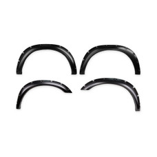 TRAILFX TFD3006S POCKET STYLE FLARE SMOOTH SET OF 4 Pocket Style; Extended Tire Coverage; Black Smooth Paintable Finish; Injected Polypropylene; With Polished Stainless And Black Steel Rivets/ Stainless Hardware Kit