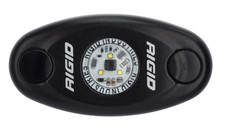 RIGID IND 480093 A-SERIES HP BLK CW Accent Light; 3 Inch Oval; 4 Watt; 0.3 Amp Draw; 400 Raw Lumens; 3-LED Cool White Bulb; Stick-On Surface Mount; Clear Lens; Black Powder Coated Aluminum Housing; Single; With Tube And Flat Rubber Mounting Adapters