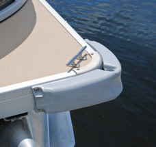 TAYLOR MADE 31038 PONTOON CORNER GUARD Corner Guard; Mount Over Radius Or 90 Degree Pontoon Corners; 3 Inch Width x 12 Inch Length; Silver; PVC; With Stainless Fasteners; Single