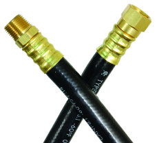 JR PRODUCTS 07-31395 3/8' OEM LP SUPP HOSE 24' 3/8 Inch Inside Diameter Rubber Supply Hose; 3/8 Inch Female Swivel SAE End x 3/8 Inch Male Pipe End; 24 Inch Length; UL/ CSA Approved