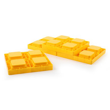 CAMCO 44501 LEVELING BLOCKS  4 PACK Use to Level RV While Parked; Interlocking Blocks; 8-1/4 Inch Length x 8-1/4 Inch x 1 Height; 4000 Pound Capacity; Plastic; Set of 4; With Storage Bag; With English/ French Language Packaging