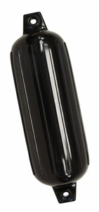TAYLOR MADE 643117 8' X 26' BLACK BOAT GUARD FENDER Ribbed; Round; 8 Inch Diameter x 26 Inch Length; Black; Vinyl; With Needle Type Valve For Inflation; Single