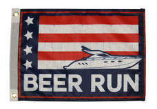 TAYLOR MADE 1633 12X18 BEER RUN Beer Run Novelty Flag; 18 Inch Length x 12 Inch Height; Nylon; With Brass Grommets; Two Sided Screen Printed Graphics