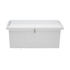 TAYLOR MADE 83562 STOW 'N GO DOCK BOX  24' X 54' X 22 Small; 54 Inch Length x 22 Inch Width x 24 Inch Height; White; Fiberglass; Gas Shock Closure