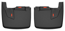 HUSKYLINER 59071 DUALLY REAR MUD GUARDS Direct Fit; Set Of 2; Contoured; Without Logo; Black; Thermoplastic; Screw On