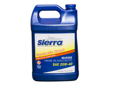 SIERRAMARINE 18-9440-3 SYNTHETIC BLEND MERCURY OUTBOARD EN SAE 25W-40; Synthetic Blend; 4 Liter Jug; Single; 4-Stroke Marine Engine Oil; NMMA FC-W/ API-SL Certified