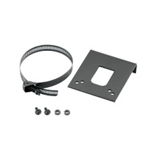 TOW READY 118140 ATTACHMENT BRACKET For Use With Flat Pin Connectors; Straight; Powder Coated; Black; With Dust Cover; Short; Single; With Screws And Clamp