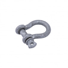 WHITECAP IND S-1530P GALVANIZED ANCHOR SHACKLE-1/4' Round Pin; 1/4 Inch; Galvanized; Steel; Single