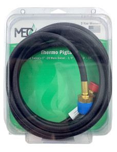 AP PRODUCTS MER421-144P 144' LENGTH - PACKAGED 1/4 Inch Inside Diameter High Pressure Adaptor Hose; 1 Inch-20 Female Swivel x 1 Inch-20 Male; With Thermal Protection; 144 Inch Length; Thermoplastic And Brass; Packed