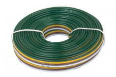 HOPKINS 49915 16GAUGE 4WIRE BONDED 25FT 4 Wire; Bonded; Stranded Conductor; 16 Gauge On Ground/ 18 Gauge On All Others; Yellow/ Green/ White/ Brown; 25 Feet Roll; Copper Conductor